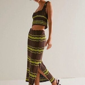 Free People Beach Knit Boho Costal Cowgirl Beachy Set